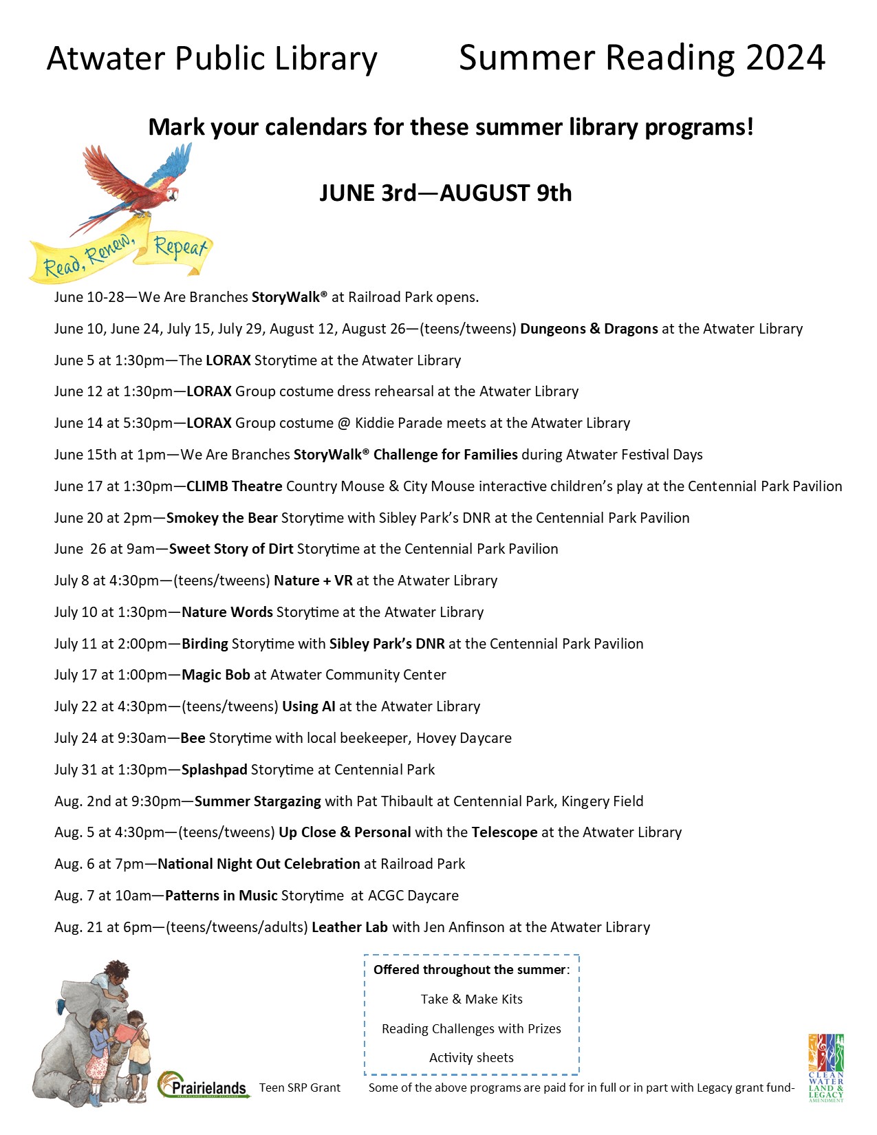 Atwater Public Library Kids Services