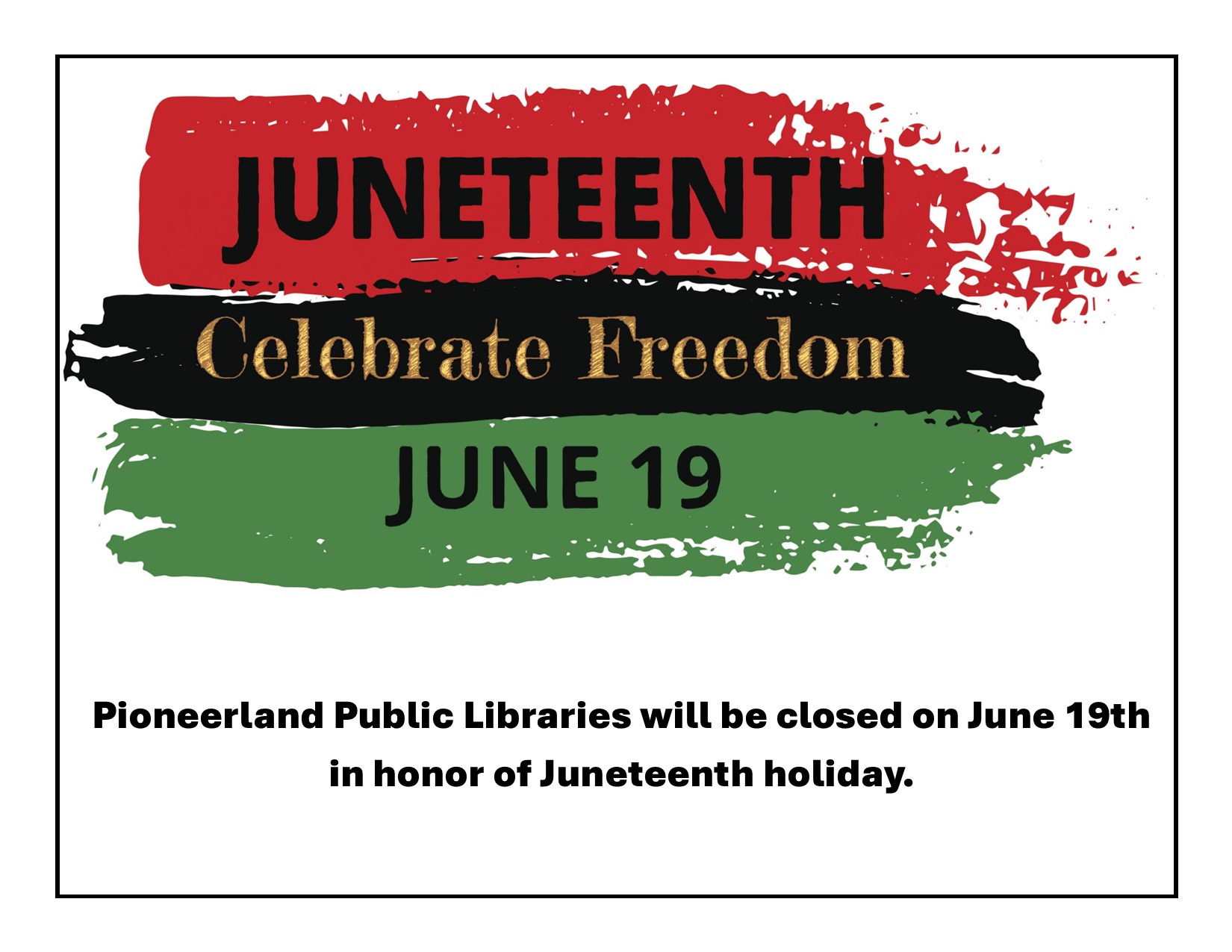 Atwater Public Library Closed on June 19 for
